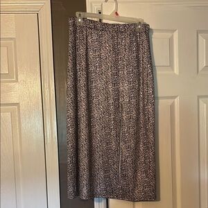 Leopard Print Midi Skirt